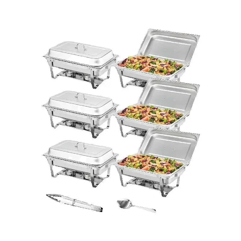 SucceBuy Chafing Dish Catering Warmer With Pan And Foldable Stand