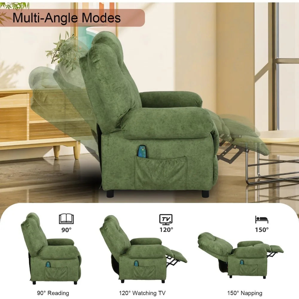 XIAOLANG Modern Fabric Push Back Recliner Chair With Massage