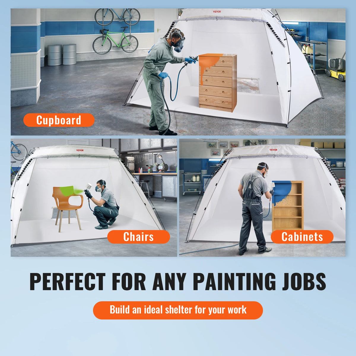 SucceBuy Portable Paint Booth Shelter For Spray Projects