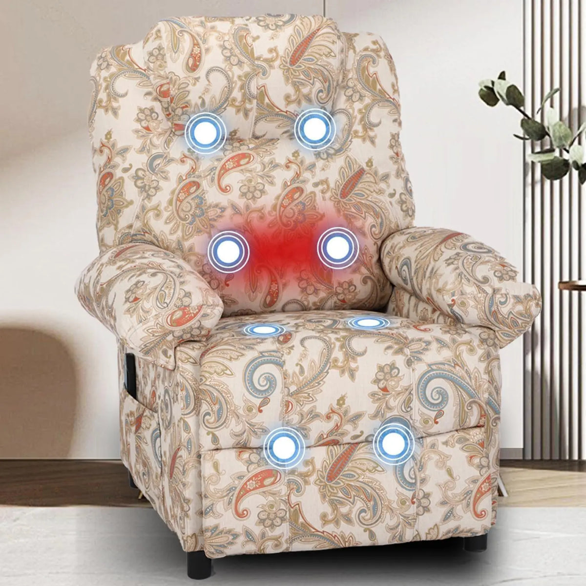 XIAOLANG Modern Fabric Push Back Recliner Chair With Massage