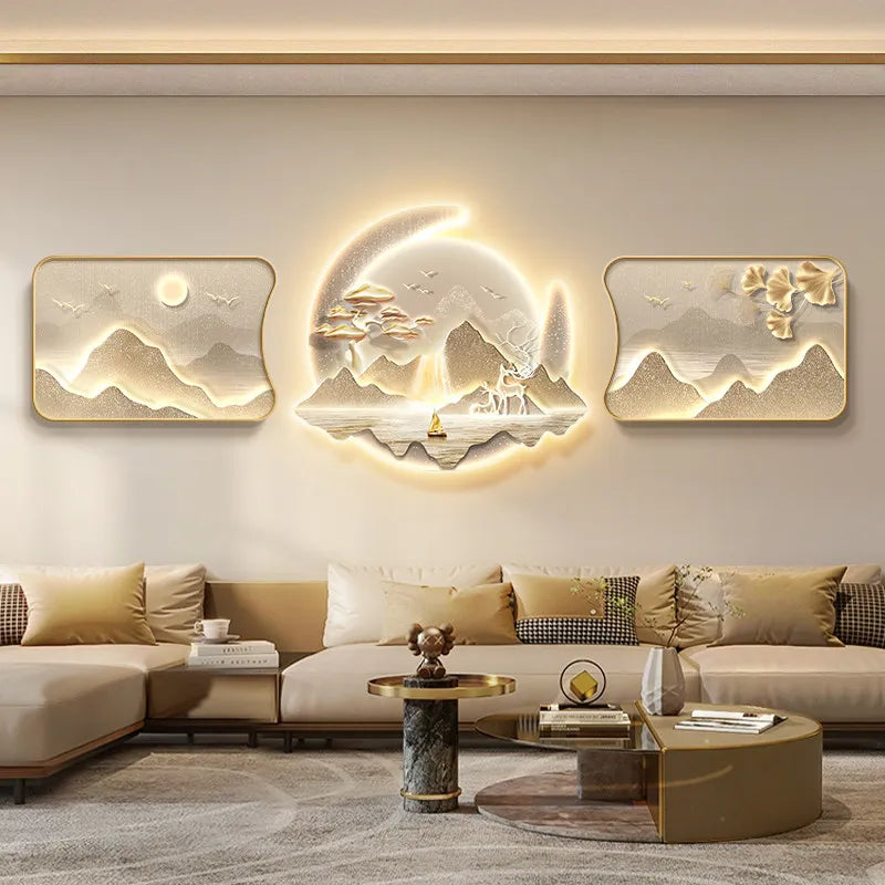 JIAYOOR Wood LED Wall Lamp Modern Luxury Wall Light For Home Living Room Office