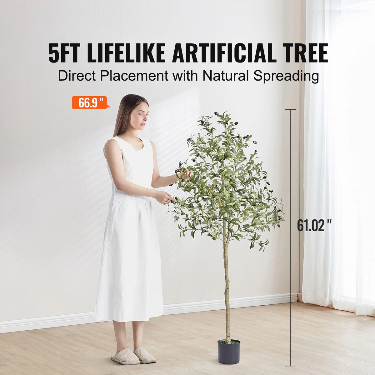 SucceBuy Artificial Olive Tree Crafted From Durable PE Material