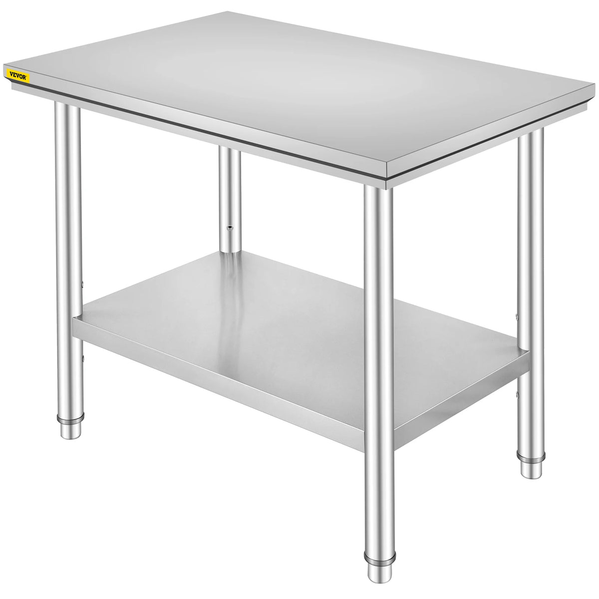 SucceBuy Commercial Stainless Steel Work Table With Undershelf