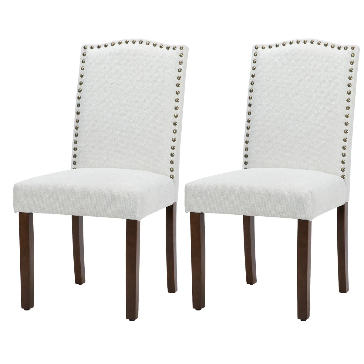 MCQ Farmhouse Fabric Dining Chairs With Padded Seats