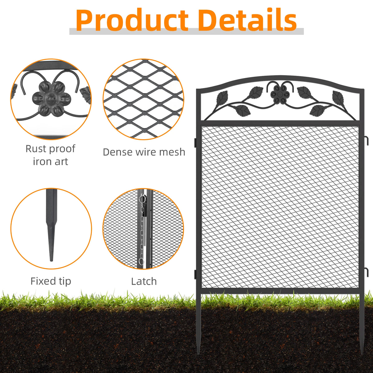 Iron Garden Decorative Fence Panels For Outdoor Landscapes