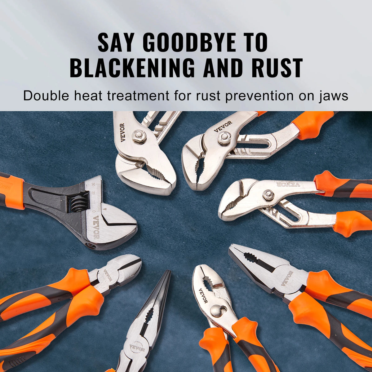SucceBuy Eight Piece Pliers And Wrench Repair Tool Kit