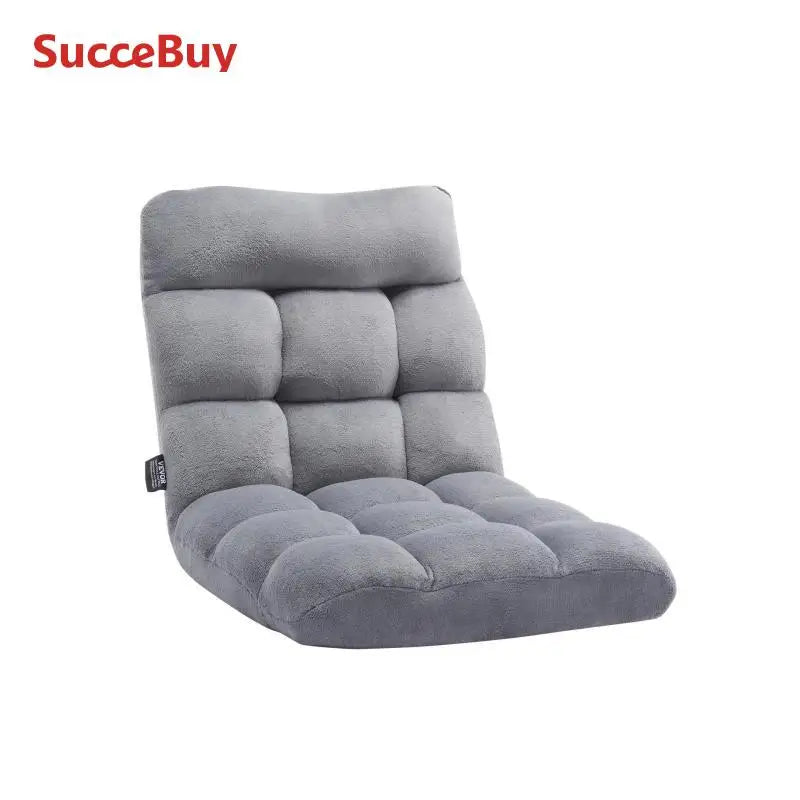 SucceBuy Fabric Floor Chair With Recycled Foam Back Support