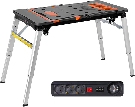 Multifunctional Folding Workbench And Portable Metal Sawhorse Table