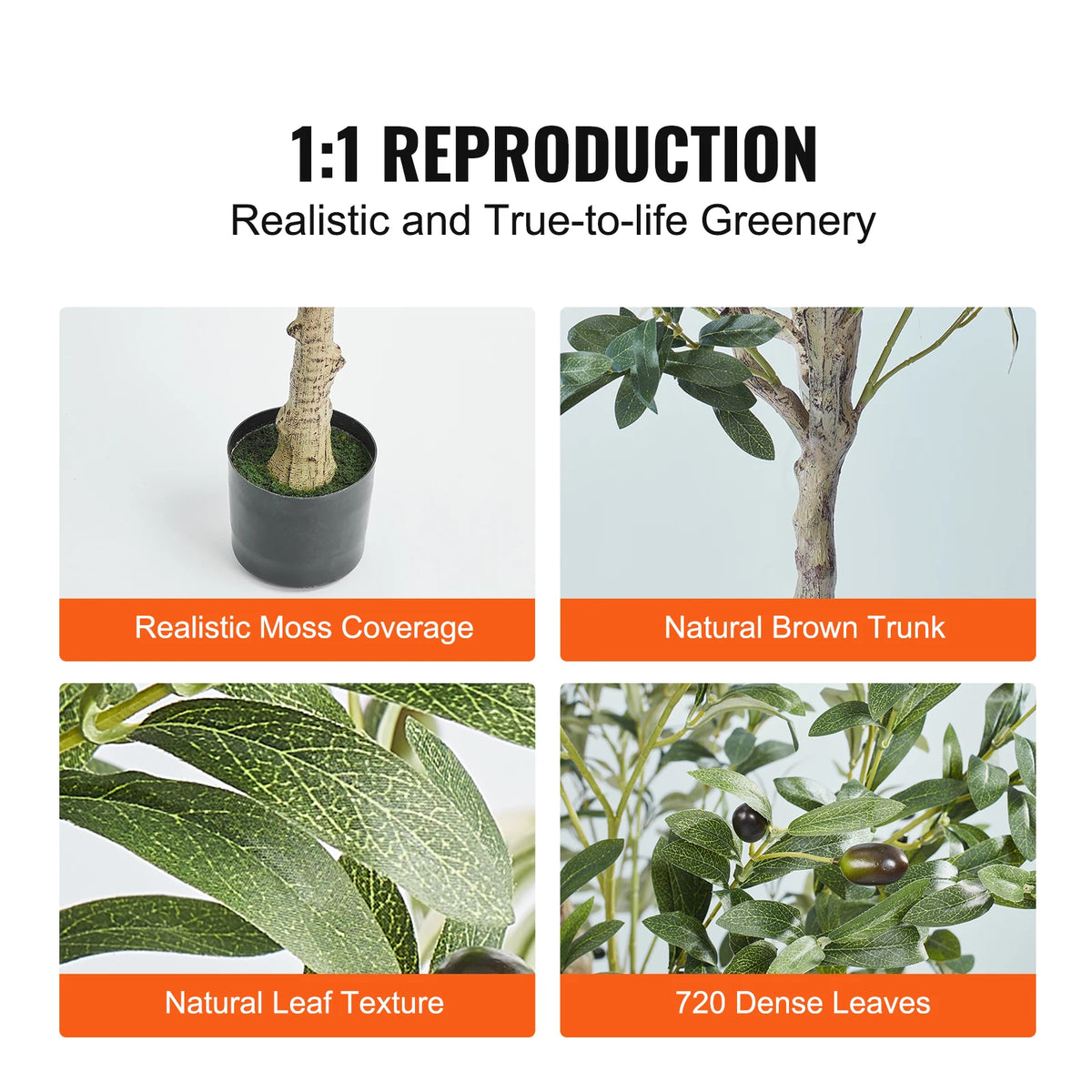 SucceBuy Artificial Olive Tree Crafted From Durable PE Material