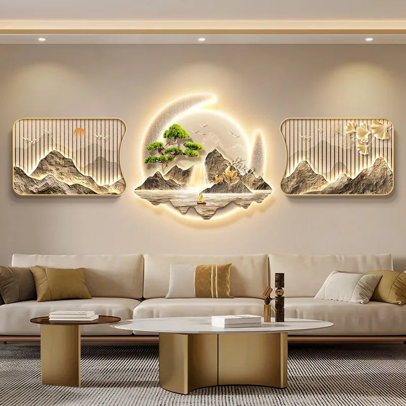 JIAYOOR Wood LED Wall Lamp Modern Luxury Wall Light For Home Living Room Office