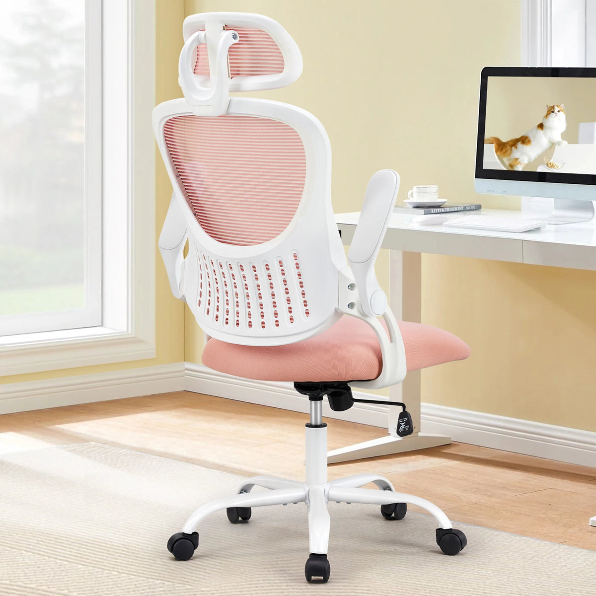 JHK Mesh Ergonomic Office Chair With Adjustable Headrest Lumbar Support