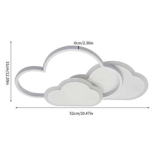 Modern Cloud LED Ceiling Light 3 Color Temperature Adjustable Fixture