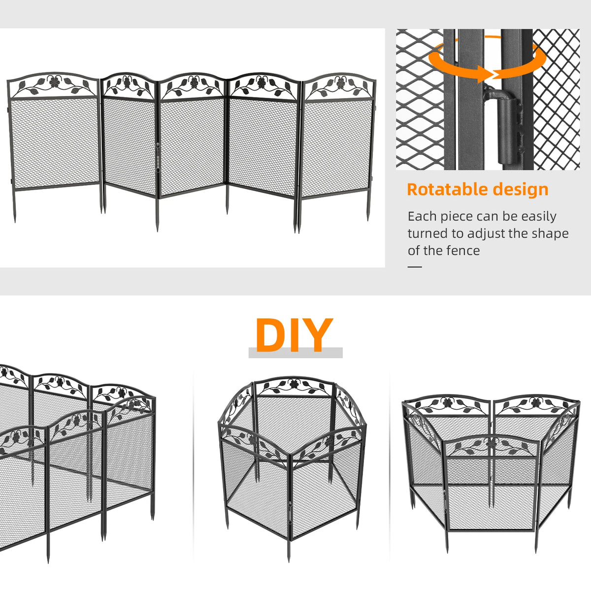 Iron Garden Decorative Fence Panels For Outdoor Landscapes