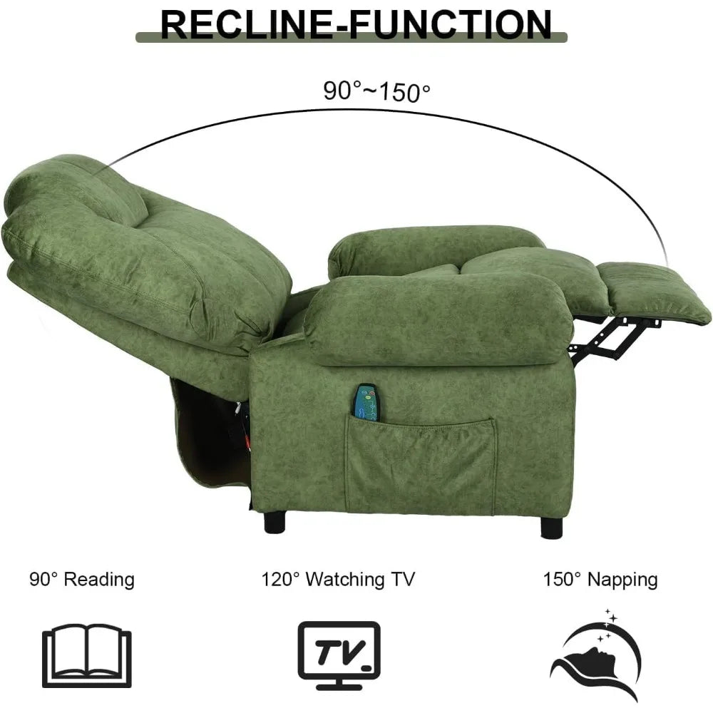 XIAOLANG Modern Fabric Push Back Recliner Chair With Massage