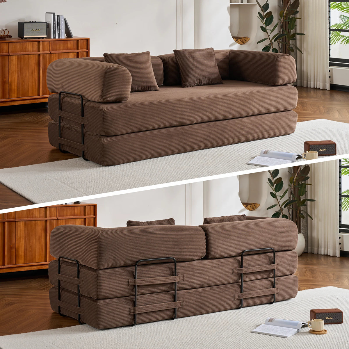 Tholis Foldable Sofa Bed Convertible Seating For Living Room