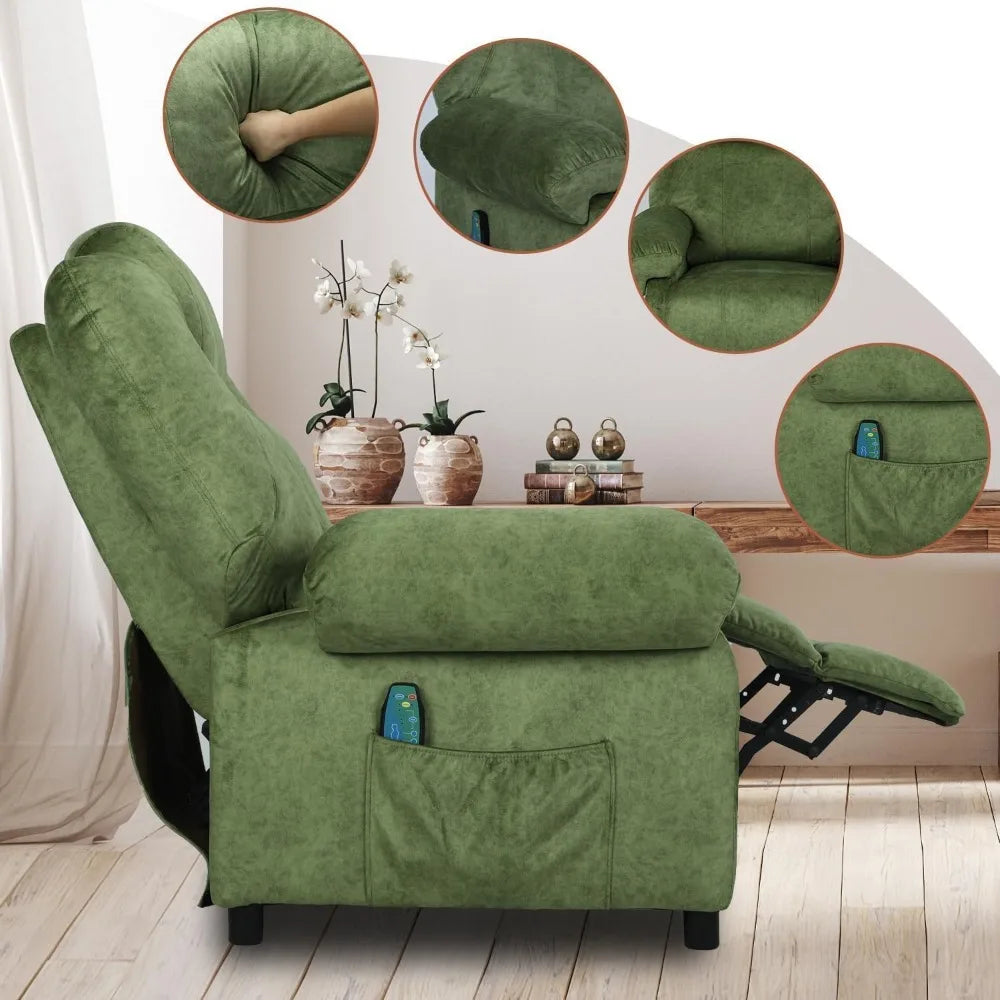 XIAOLANG Modern Fabric Push Back Recliner Chair With Massage