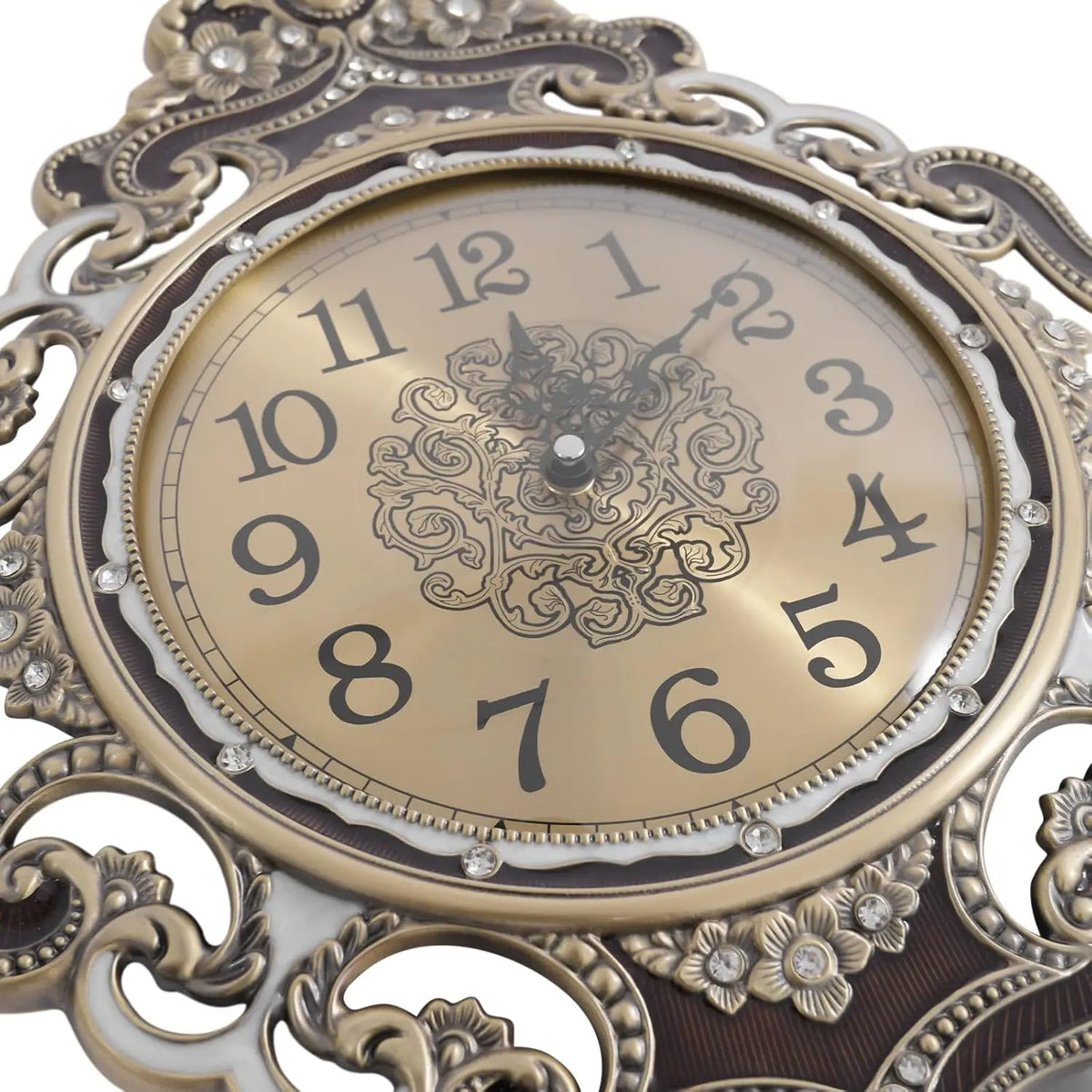 Classic Retro Wall Clock Featuring A Swinging Metal Pendulum