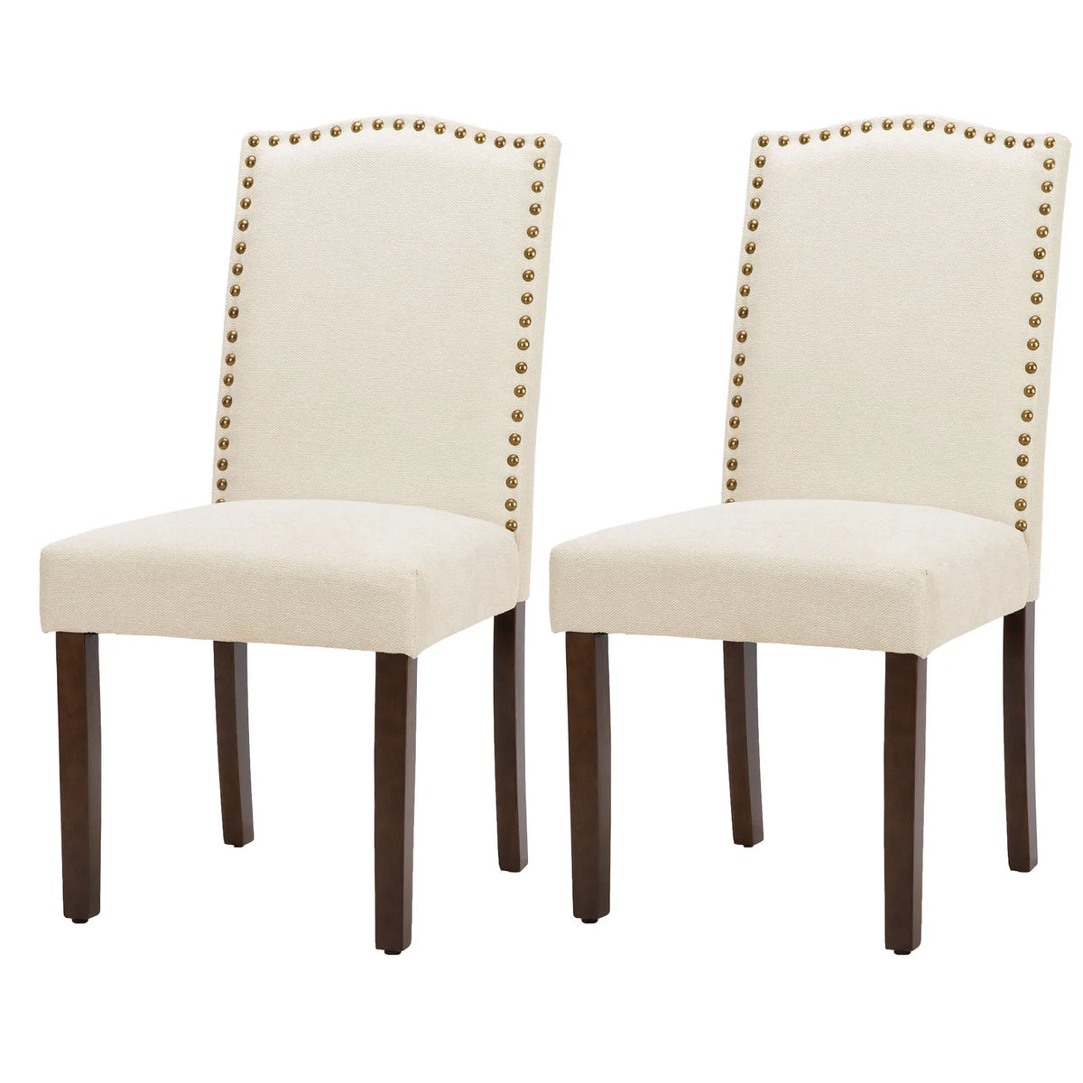 MCQ Farmhouse Fabric Dining Chairs With Padded Seats