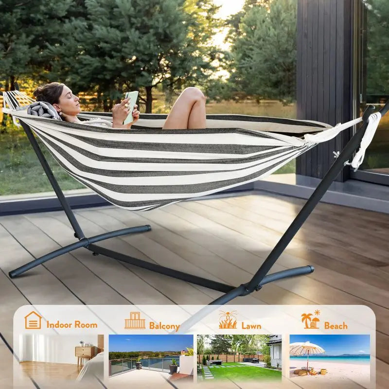 Gyroor Adjustable Standing Hammock With Storage Bag