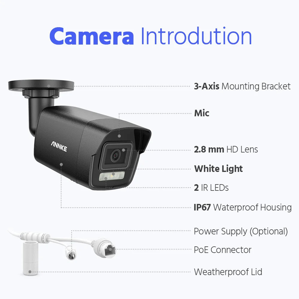 Annke 6Mp Dual Light Bullet Ip Security Camera With Audio