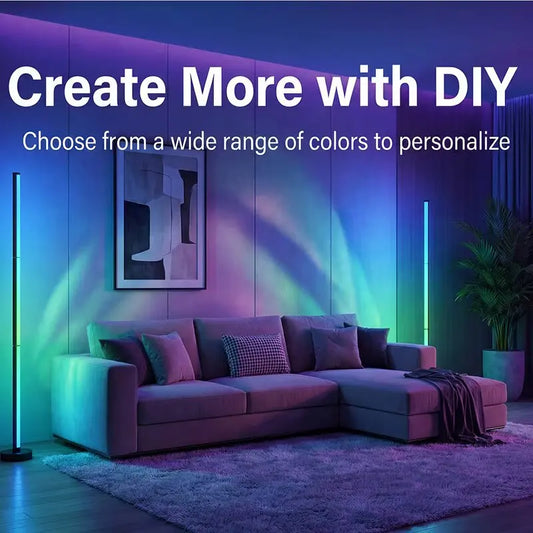 Elegorry Smart App Controlled Dimmable RGBIC LED Floor Lamp