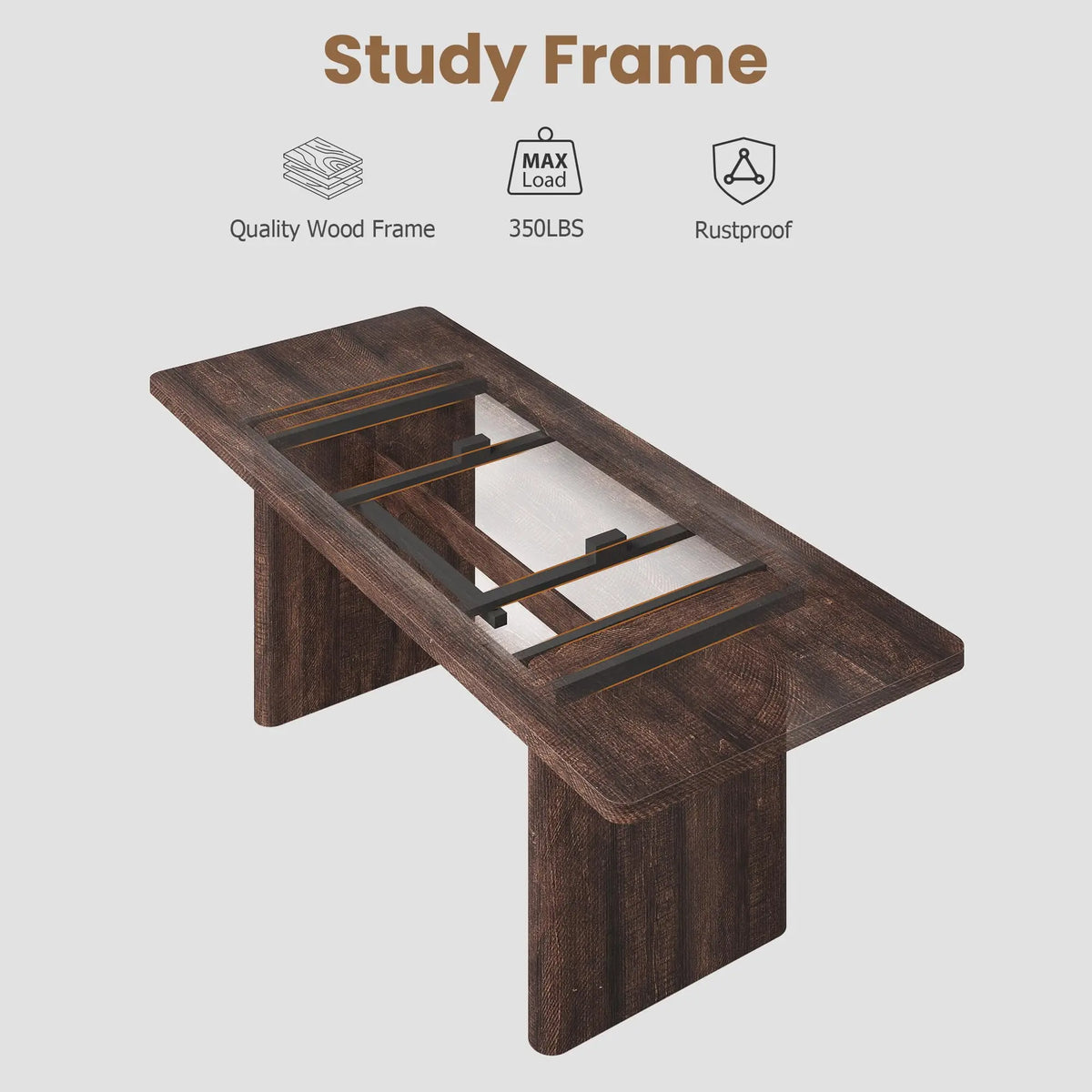 HiMISS Farmhouse Extendable Dining Table With Solid Wooden Base Design