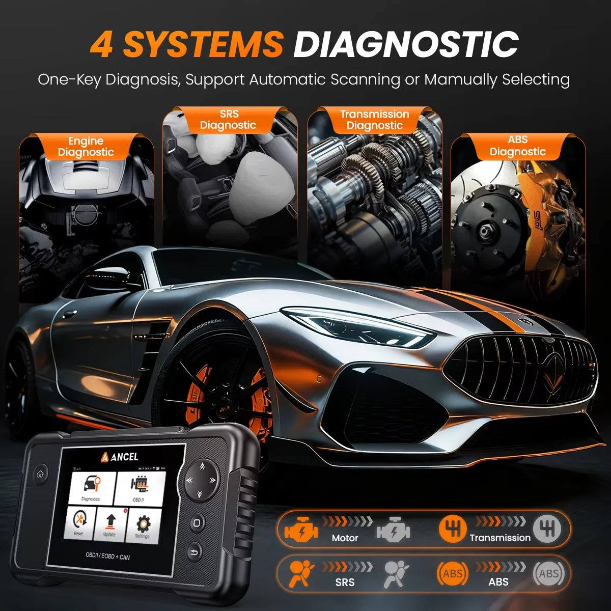 Ancel FX2000 Pro OBD2 Diagnostic Scanner And Reset Tool