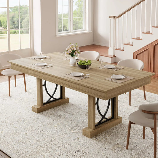 Hobbylane Dining Table With Storage Drawers Wood Kitchen Table