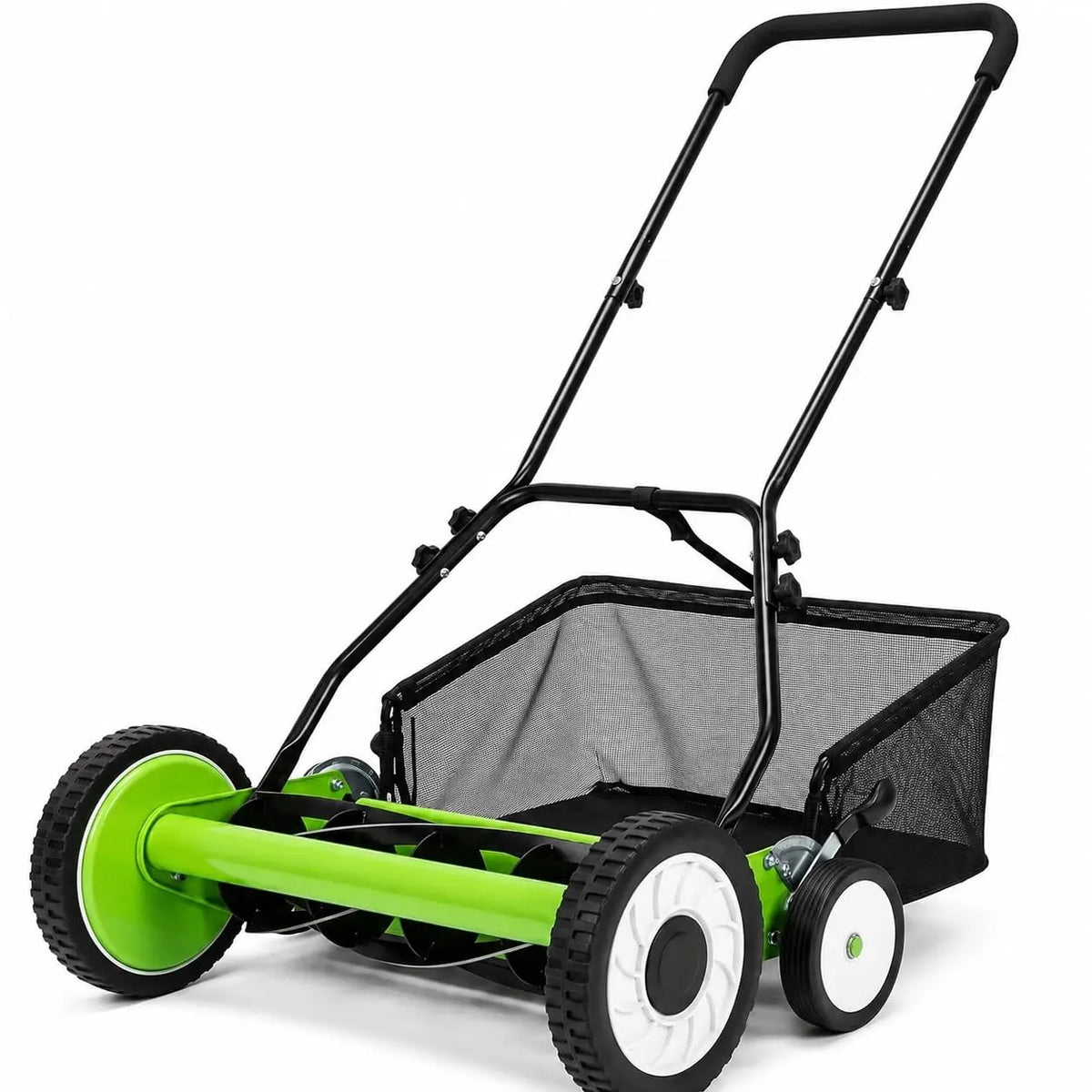 HiMISS Manual Push Reel Lawn Mower With Carbon Steel Blades