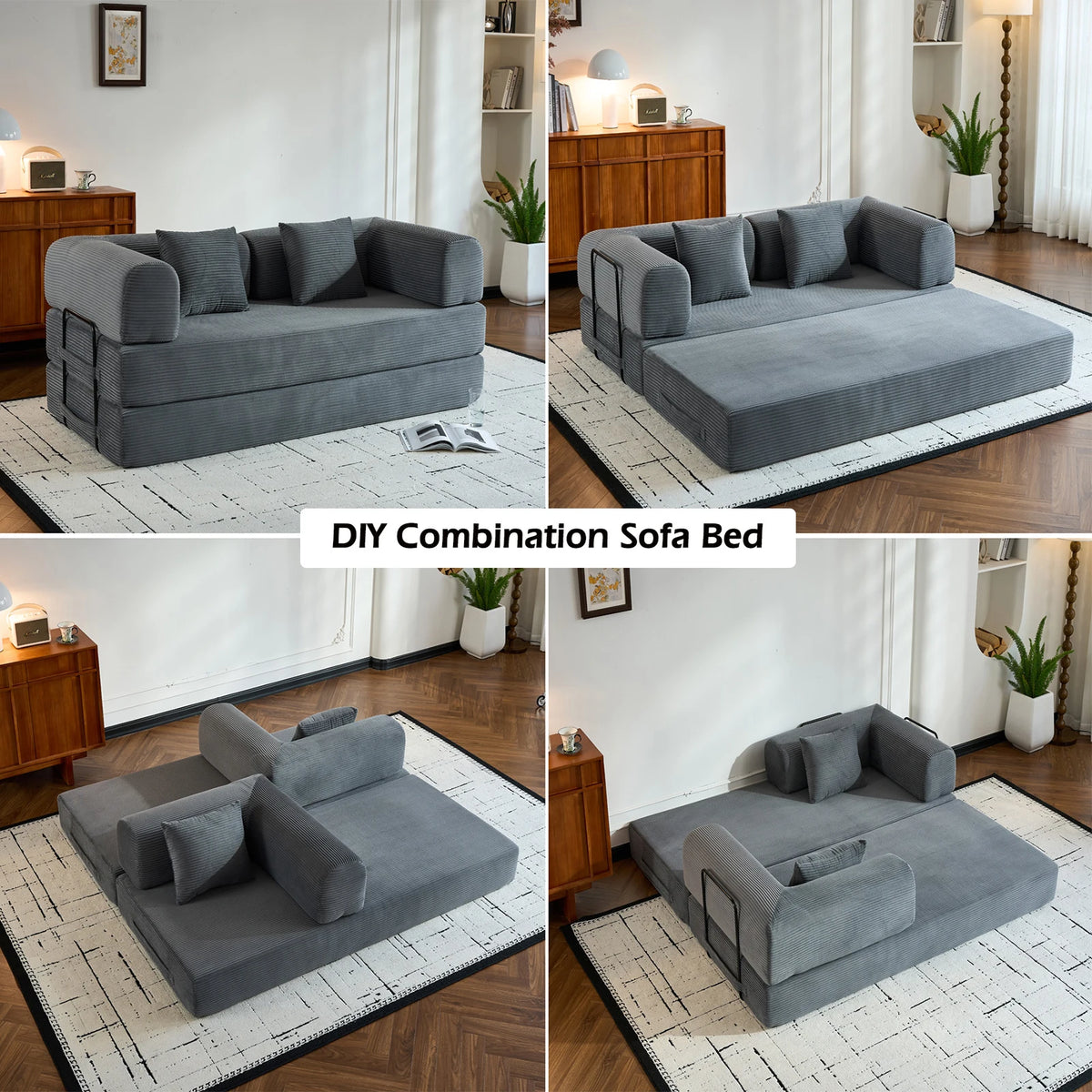 Tholis Foldable Sofa Bed Convertible Seating For Living Room