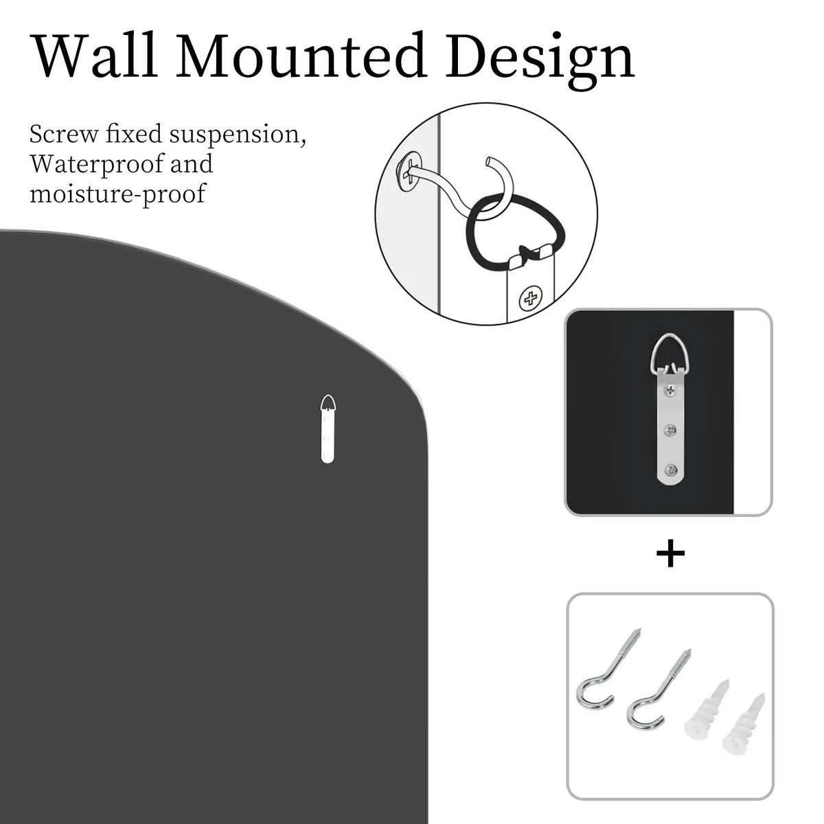 Venetian Arched Wall Mirror With Polished Beveled Glass Edge