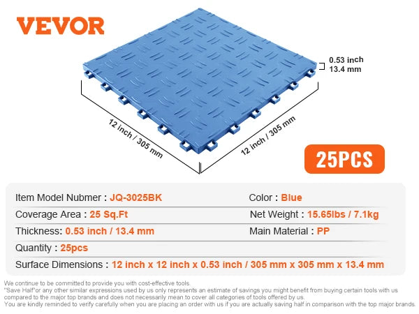 Interlocking Waterproof Garage Floor Tiles With Non Slip Texture