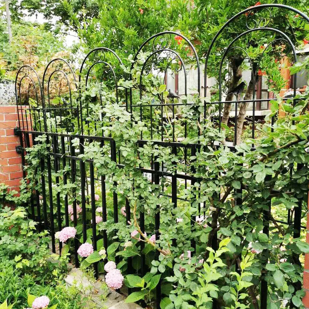 Metal Garden Trellis Fence For Climbing Plants Anti Rust Border