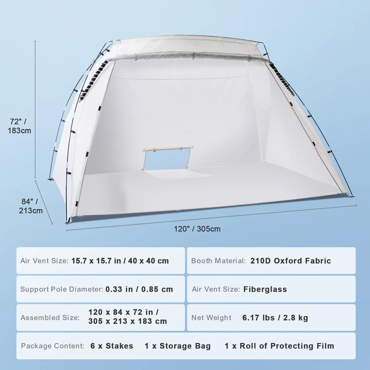 SucceBuy Portable Paint Booth Shelter For Spray Projects