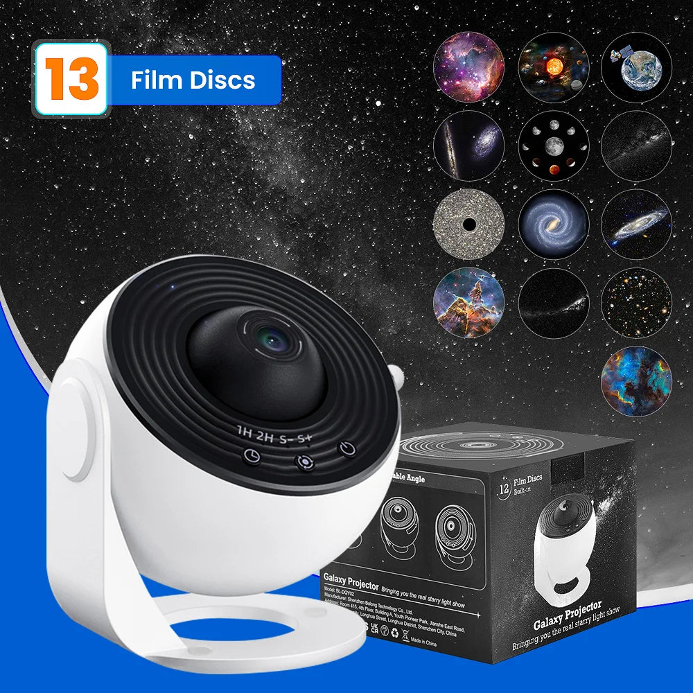 Aiopp Galaxy Projector Featuring Silent Operation And Led Night Light