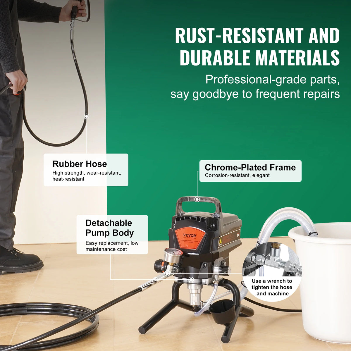 SucceBuy 750W Electric Airless Paint Sprayer For Home Interiors
