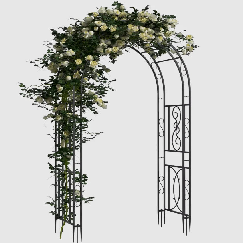 Heavy Duty Metal Garden Arbor And Plant Arch Trellis