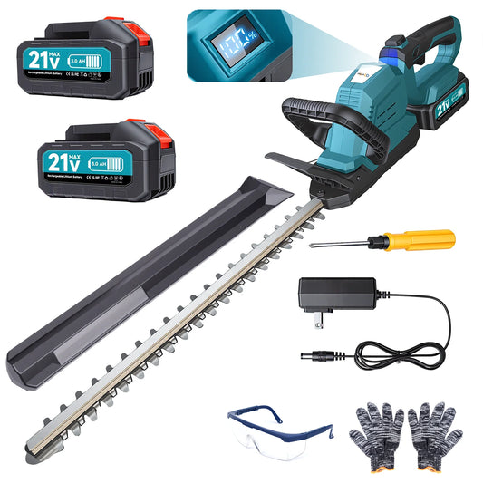 Xyds Cordless Hedge Trimmer With Brushless Motor And Rotatable Head