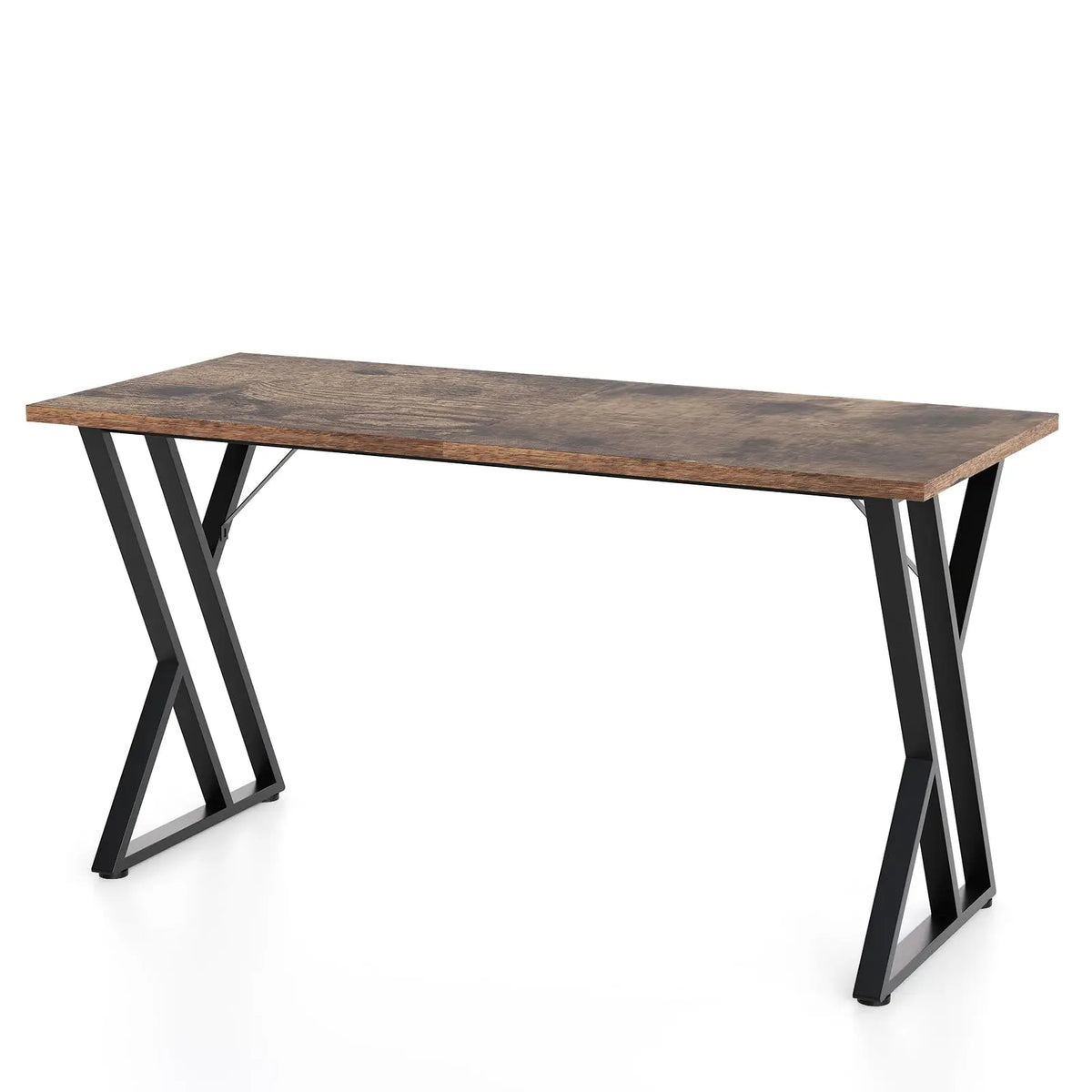 HiMISS Industrial Rectangular Dining Table With Metal Frame