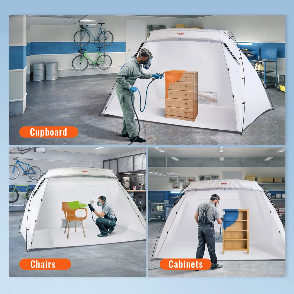 SucceBuy Portable Paint Booth Shelter For Spray Projects