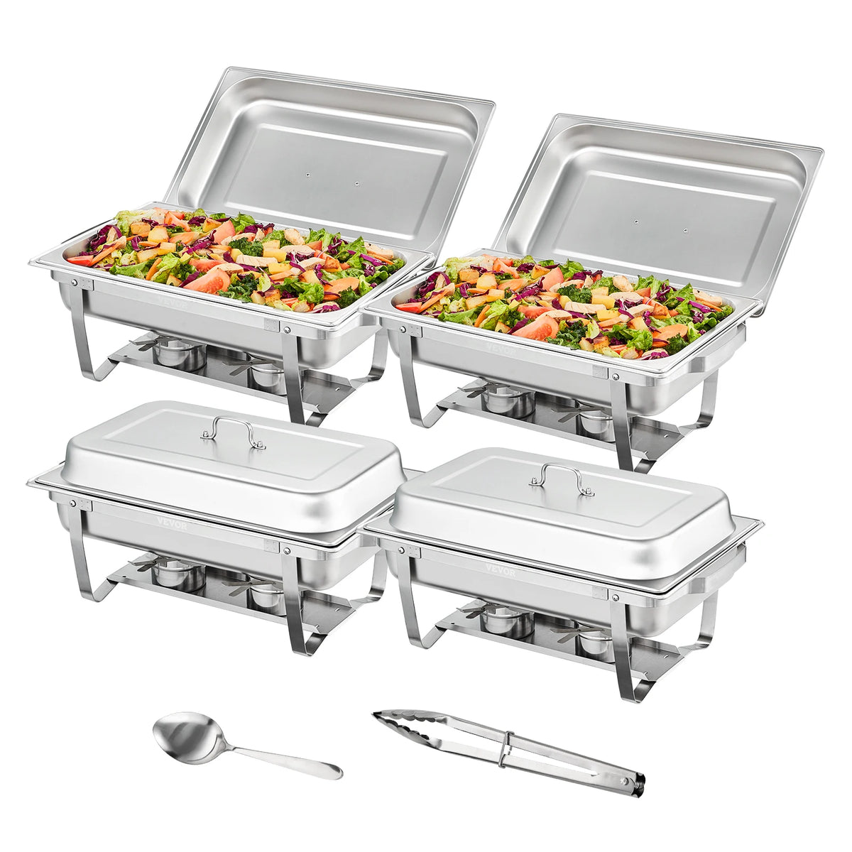 SucceBuy Chafing Dish Catering Warmer With Pan And Foldable Stand