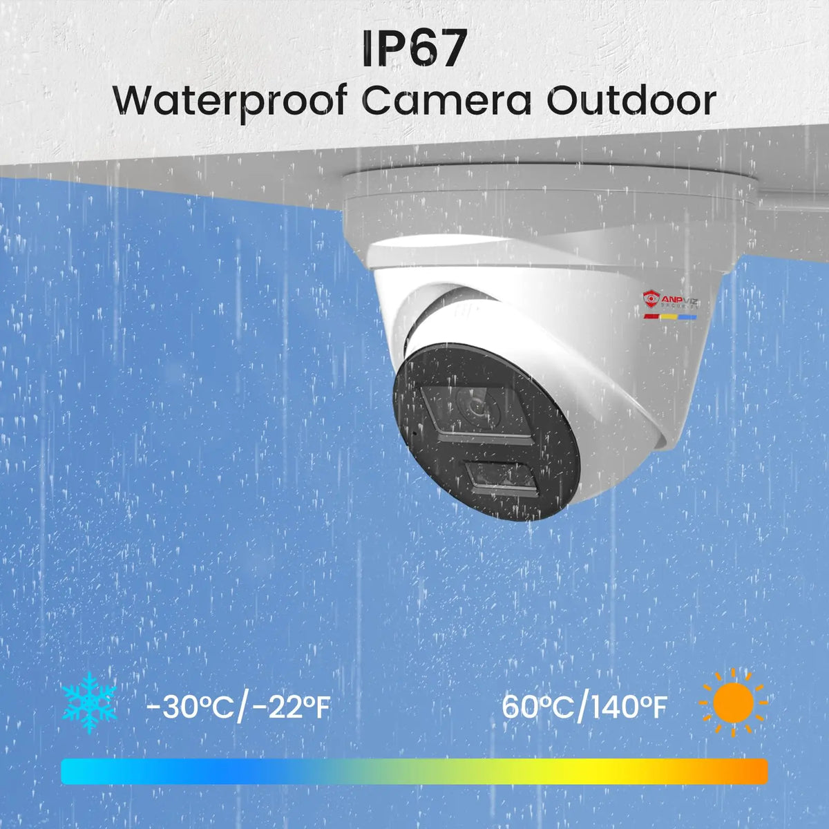 Anpviz 8MP PoE Turret CCTV Camera Smart Light Night Vision