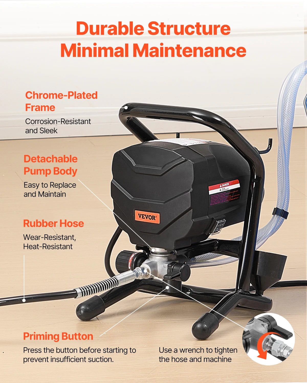 SucceBuy 650W Electric Airless Paint Sprayer With Extension Rod