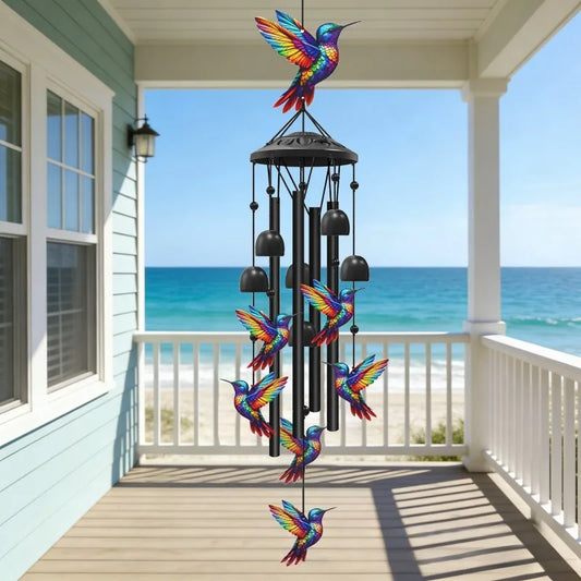 Metal Hummingbird Wind Chimes For Outdoor Garden Patio Decor