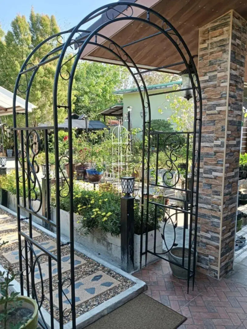 Heavy Duty Metal Garden Arbor And Plant Arch Trellis