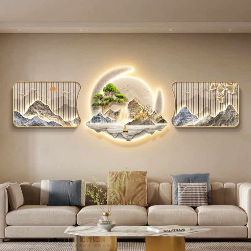JIAYOOR Wood LED Wall Lamp Modern Luxury Wall Light For Home Living Room Office